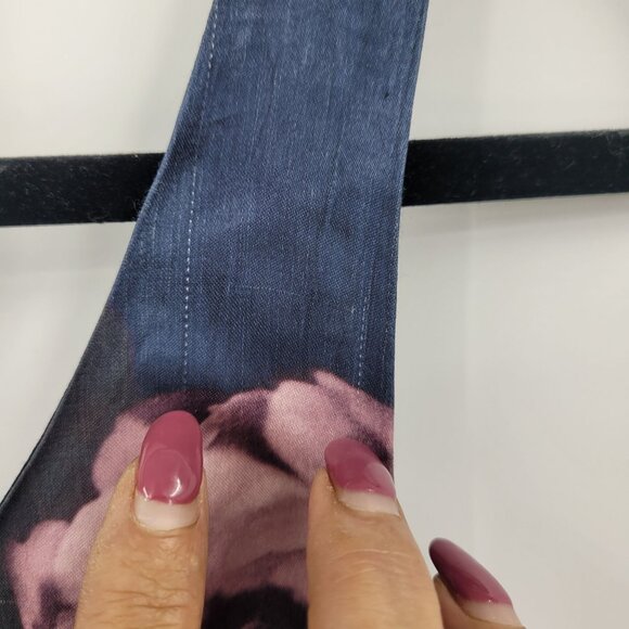 Vince Night Garden Print Satin Square Neck Slip Maxi Dress Sz 4 Wedding Guest - Picture 11 of 15